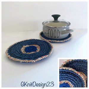 Crochet pot holders, kitchen decor, handmade gift